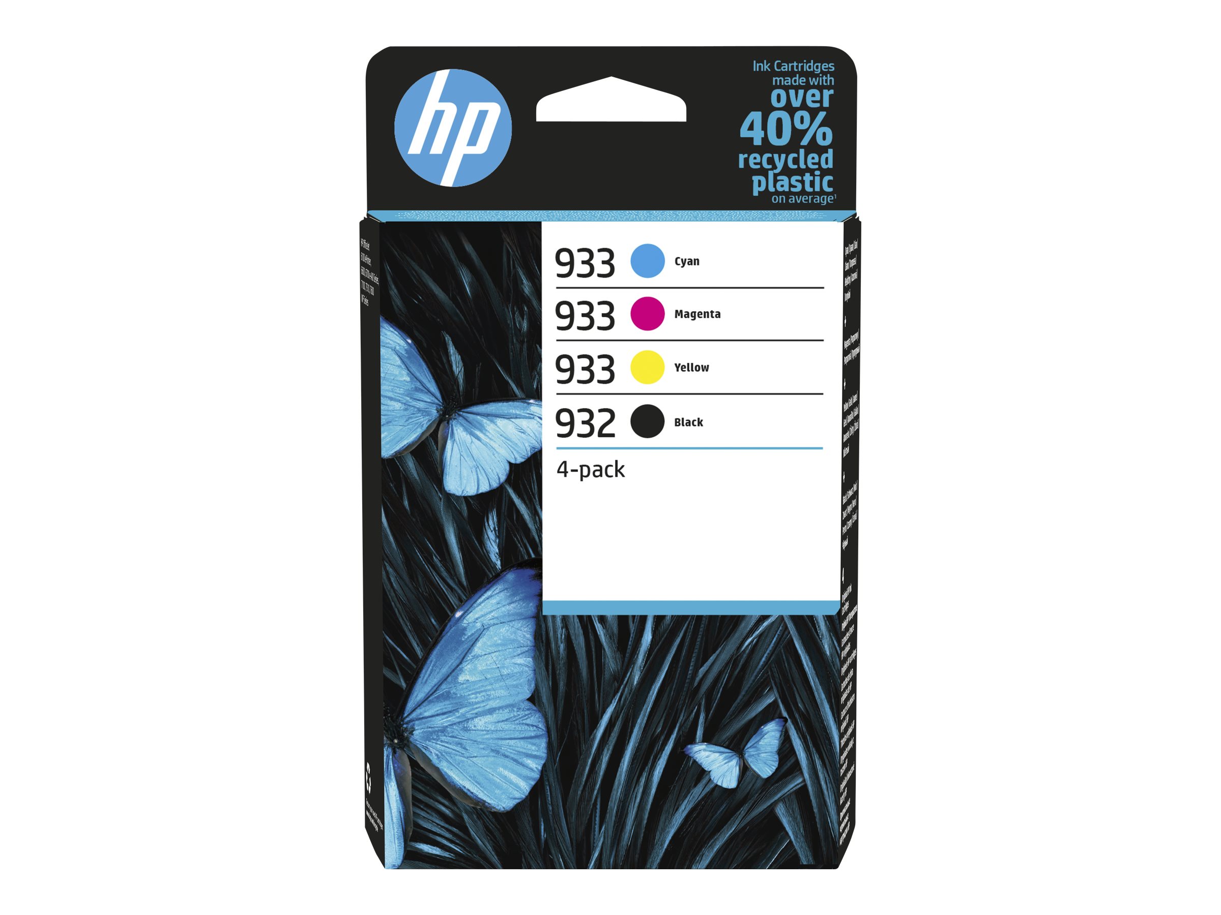 HP 932 Black 933 CMY Original Ink Cartridge 4-Pack