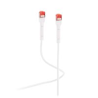 S-CONN Flexline ®-Patchkabel Cat. 6A mit biegbaren Stecker, U/FTP, weiß, 10,0m 
