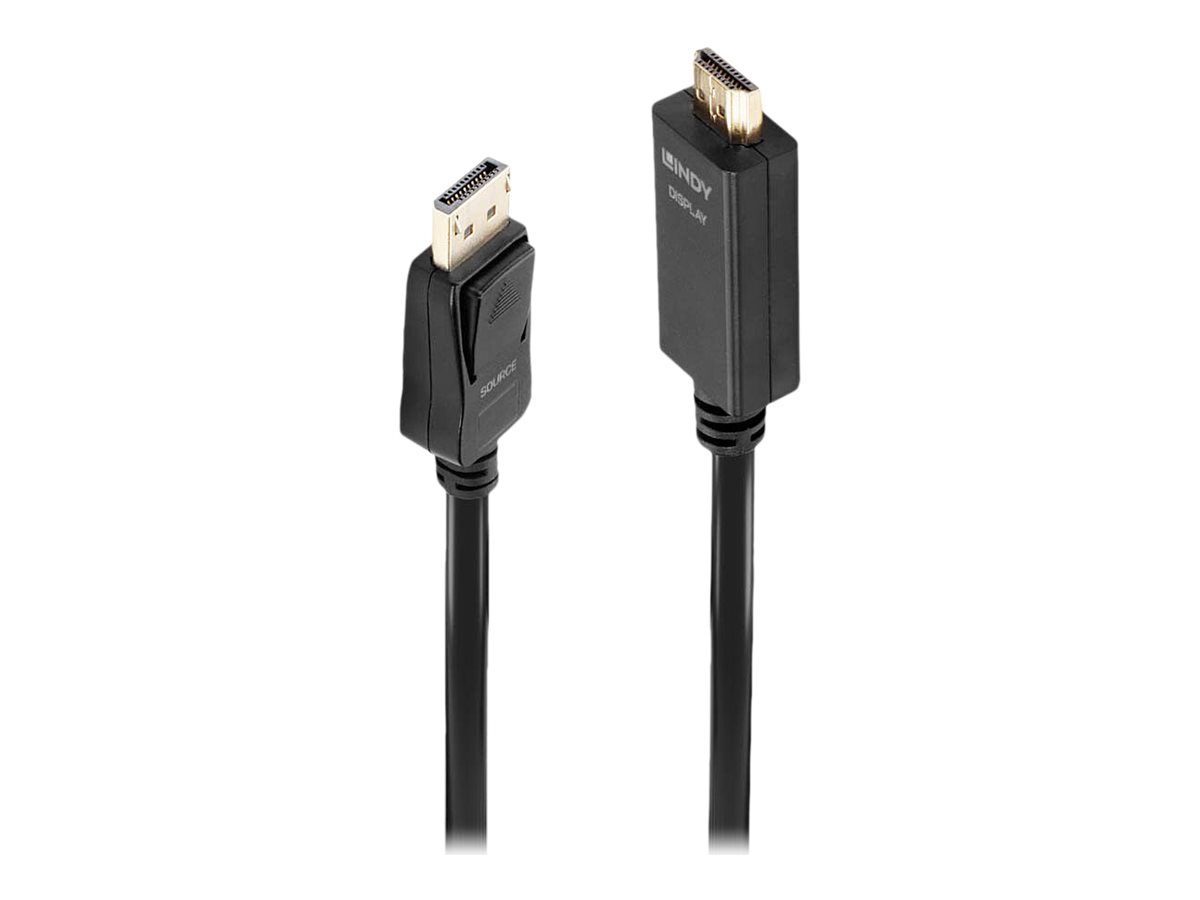 LINDY Kabel DisplayPort/HDMI 4K30 (DP: passiv) 5m Konvertiert DisplayPort-Signa