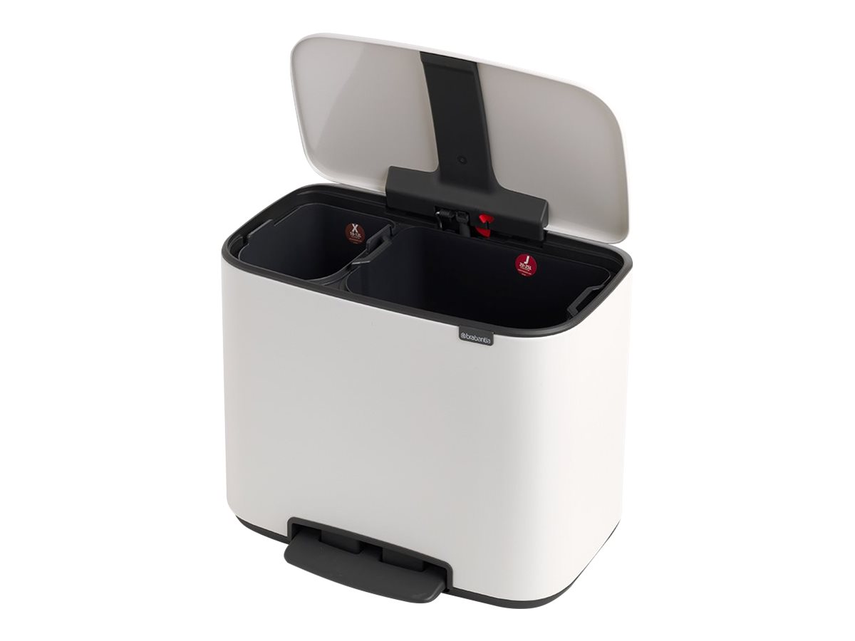 BRABANTIA Bo Treteimer weiss, 11 + 23 L