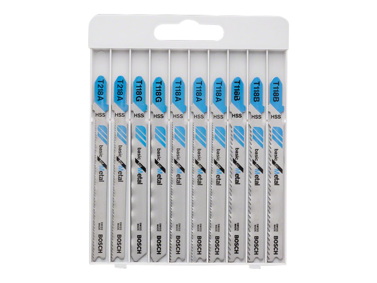 BOSCH Stichsägeblatt-Set, Basic for Metal, 10-teil 