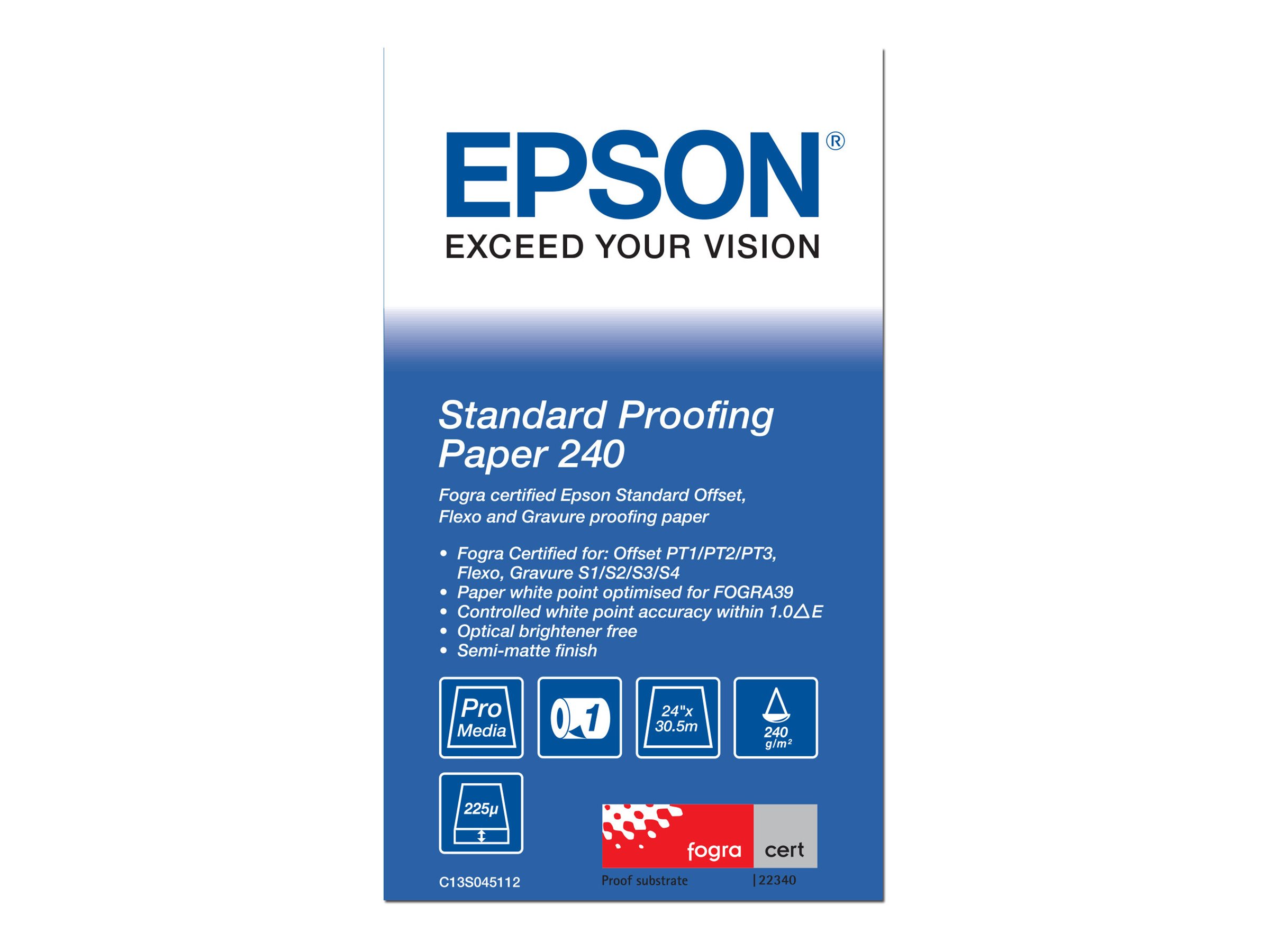 EPSON Standard Proofing Paper 24" x 30.5m, 240 g/m2