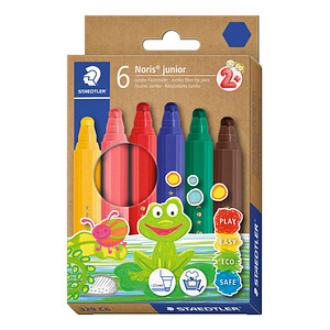 STAEDTLER Fasermaler Noris junior, 6er Kartonetui