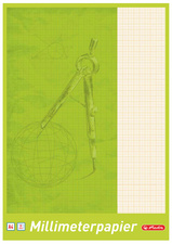 herlitz Millimeterpapier-Block DIN A3, 80 g/qm, 20 Blatt