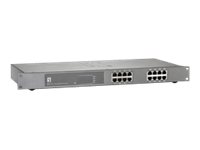 LEVEL ONE LevelOne GEP-1621 16-Port Gigabit PoE-Plus Switch, 240W