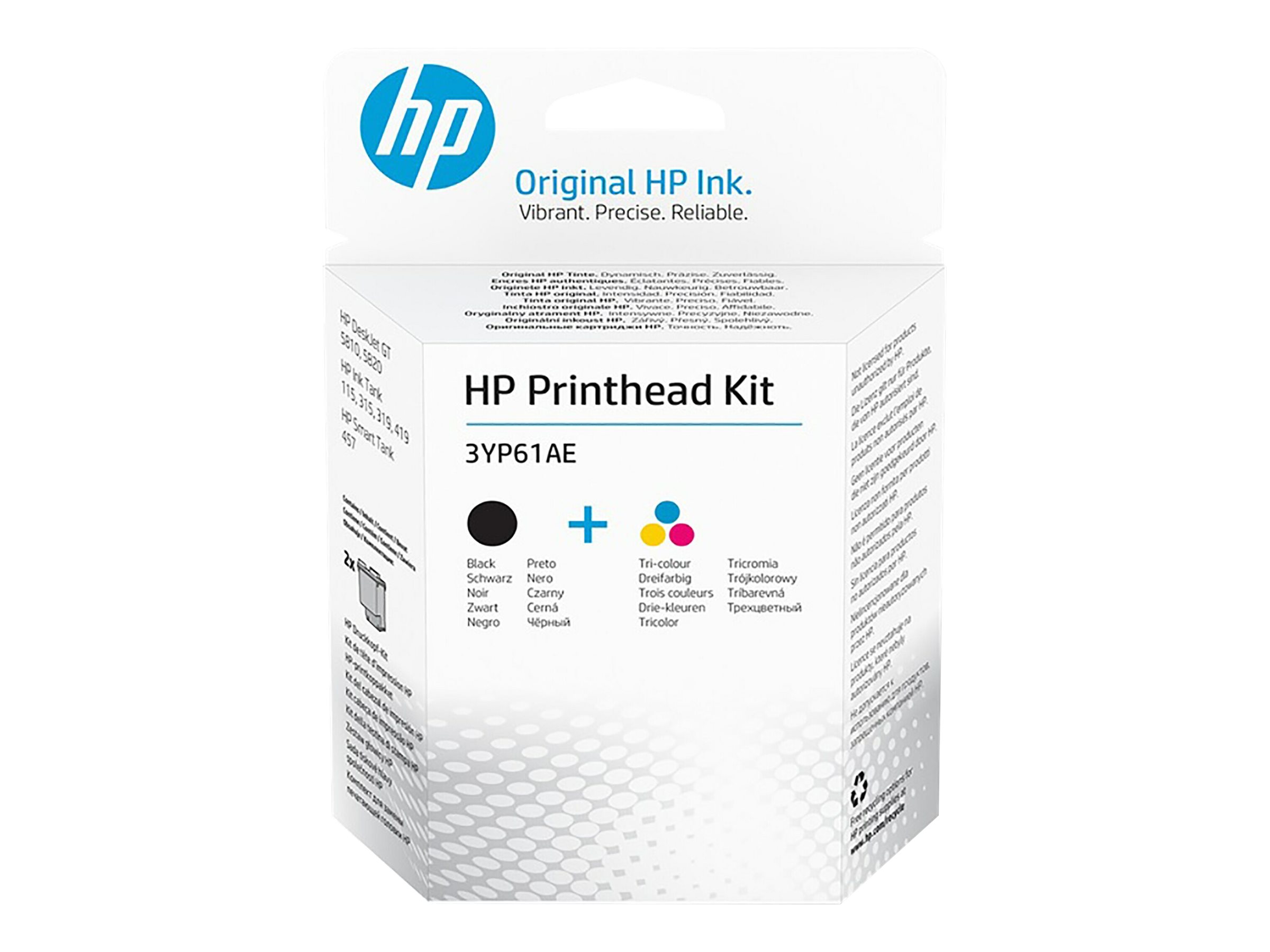 HP 2er-Pack - farbstoffbasiert dreifarbig, pigmentiertes Schwarz (3YP61AE)