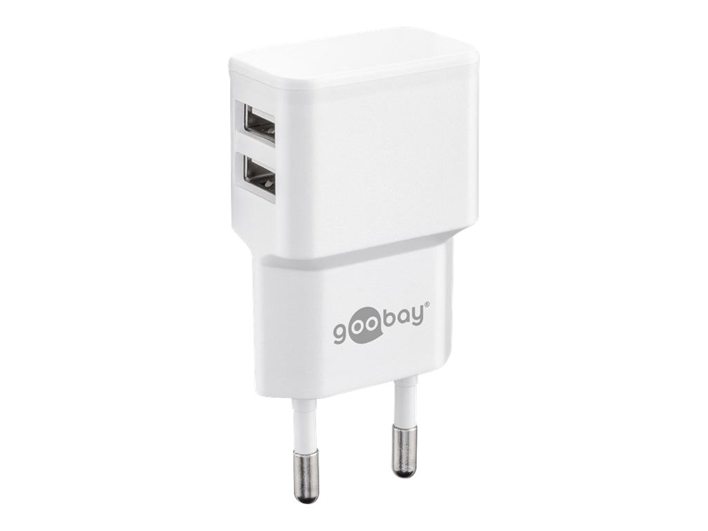 WENTRONIC Goobay USB-Ladegerät 2,4A/ 2xUSB Bu wh