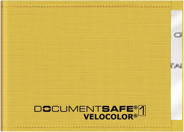 Document Safe 1, Schutzhülle passend für eine Karte, gelb, geeignet