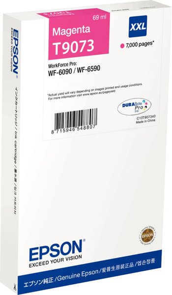Tintenpatrone XXL T9073 magenta f. Epson WorkForce Pro WF-6090DW,