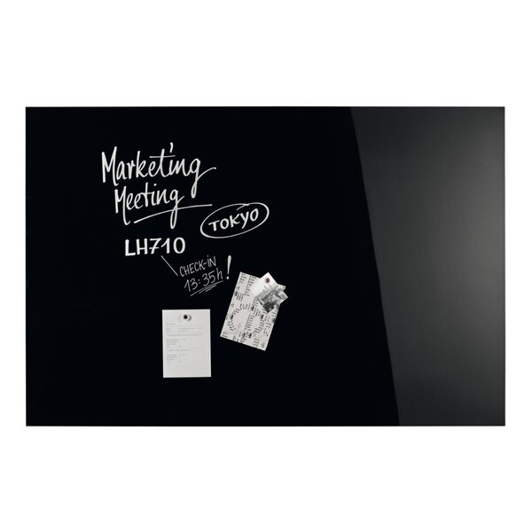 Design-Glasboards, magnetisch 1500x1000 mm, tief-schwarz