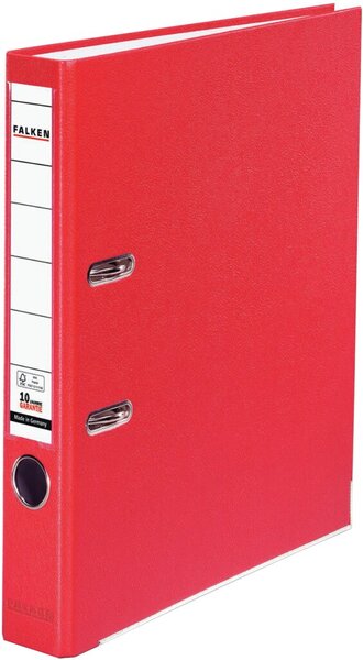 Ordner PP-Color A4 50mm rot mit Einsteckschild