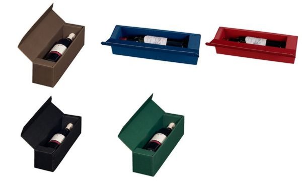 smartboxpro Wein-Präsentkarton, für 1 Flasche, schwarz (71600345)