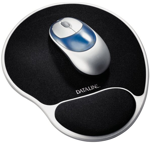 Gel Mousepad silber/schwarz 215x300x25mm