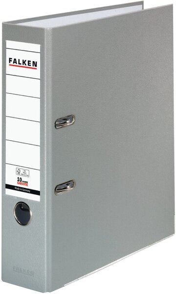 Ordner PP-Color A4 80mm grau mit Einsteckschild