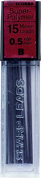 Ecobra Feinminen 0,5mm, B, schwarz passend für alle Druckbleistifte