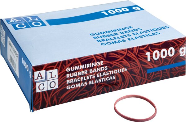 Gummibänder, rot, 200x6mm, 1000g 