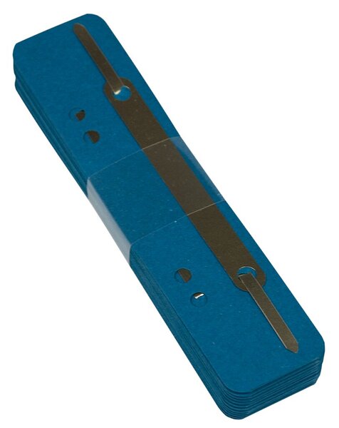 Heftstreifen kurz RC-Recycling mit Metalldeckleiste, blau