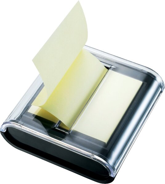Spender für Z-Notes 75 x 75mm schwarz inkl. 1 Block mit 50 Blatt