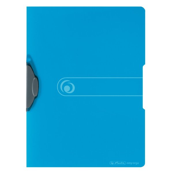 Express-Clip-Hefter PP A4, transparent-blau, für ca. 30 Blatt