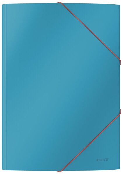 Eckspannermappe Cosy Karton, blau blau, A4, für ca. 150 Blatt, 3 Klappen