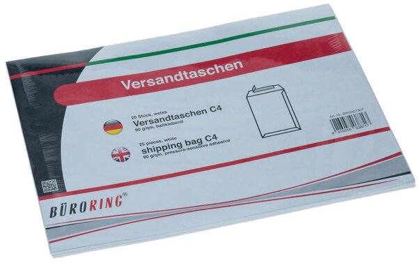 Versandtasche, C4, Haftklebung, weiß, 90g