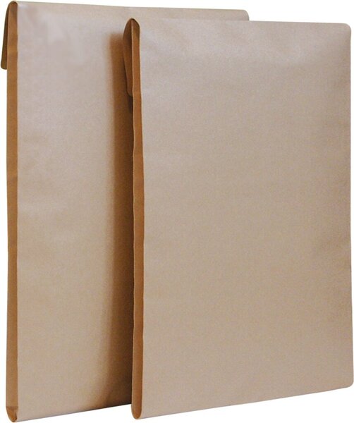 Faltentasche, C4, Haftklebung, braun, 130g, 40mm Klotzboden, ohne Fenster