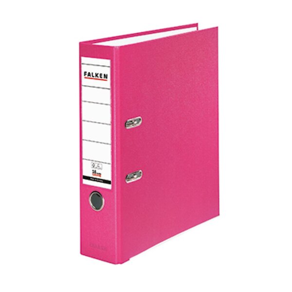Ordner PP-Color A4 80mm pink mit Einsteckschild