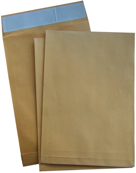 Faltentasche, E4, Haftklebung, Natron, 130g, 40mm