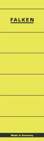 Rückenschilder kurz/breit gelb 60x190mm 10 Stück