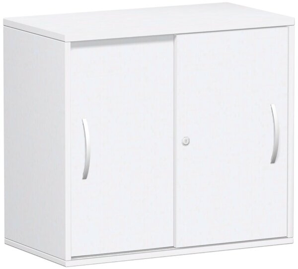 Anstell-Schiebetürenschrank 2 OH mit Standfüßen, Weiß, Flex