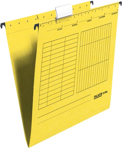 Hängemappe UniReg, gelb 230g/m²-Kraftkarton, seitlich offen