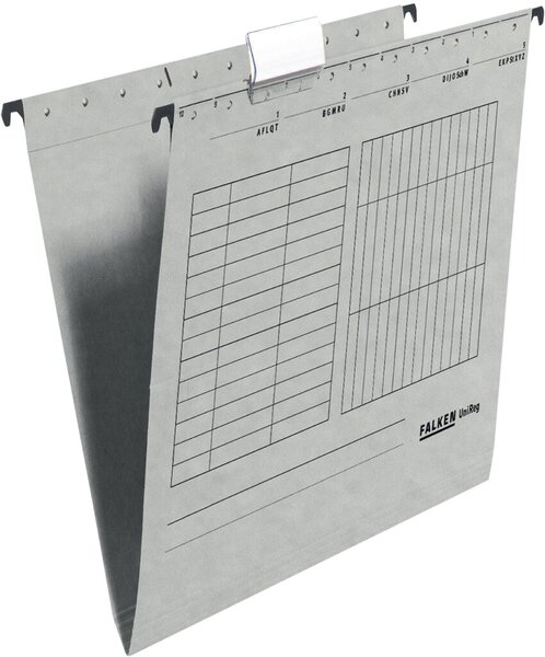 Hängemappe UniReg, grau 230g/m²-Kraftkarton, seitlich offen