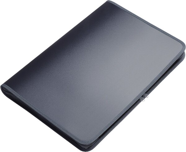 Transparent-Portfolio, A3, grau, Folie matt, mit Textil-Reißverschluss