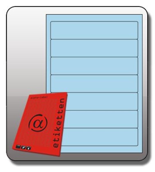 Rückenschild, SK kurz, schmal, 190x38mm, blau