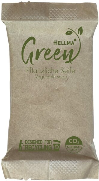 Green pflanzliche Seife HELLMA 12g Seife zur Hautreinigung von Händen