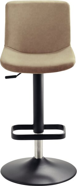Bar/Tresenhocker 1235G Gestell schwarz beige gepolsterte Sitzschale