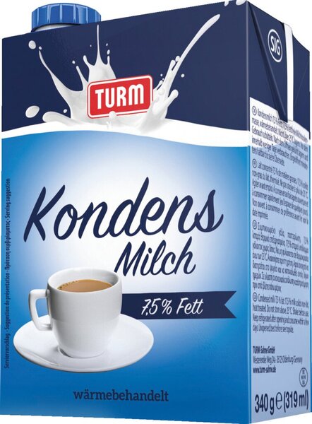 Kondensmilch, 7,5 % Fett, 340 g, teilentrahmt, eingedickt