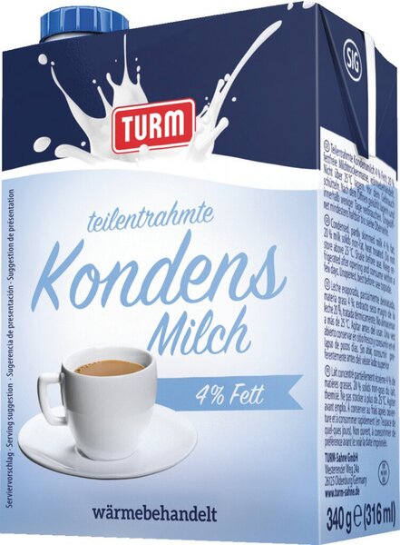 Kondensmilch, 4 % Fett, 340 g, teilentrahmt, eingedickt