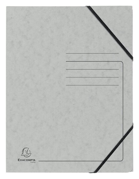 Eckspanner mit Gummizug, A4, grau ohne Klappen - Colorspan
