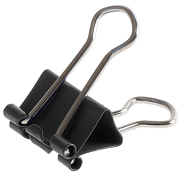 Büroring Foldbackklammern, schwarz, vernickelt 19mm lang