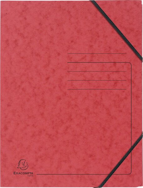 Eckspanner mit Gummizug, A4, rot ohne Klappen - Colorspan