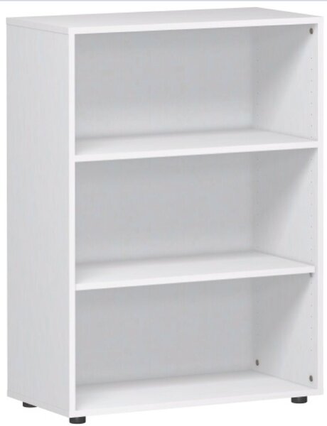 Regal 3 OH m. Standfüßen weiß 800x420x1104 Flex