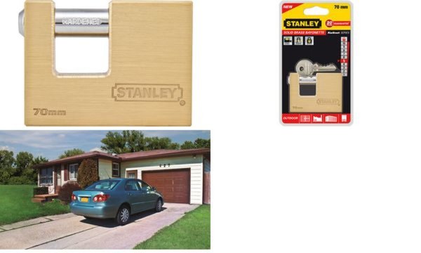 STANLEY Bajonett-Vorhängeschloss, B reite: 50 mm (3100023)