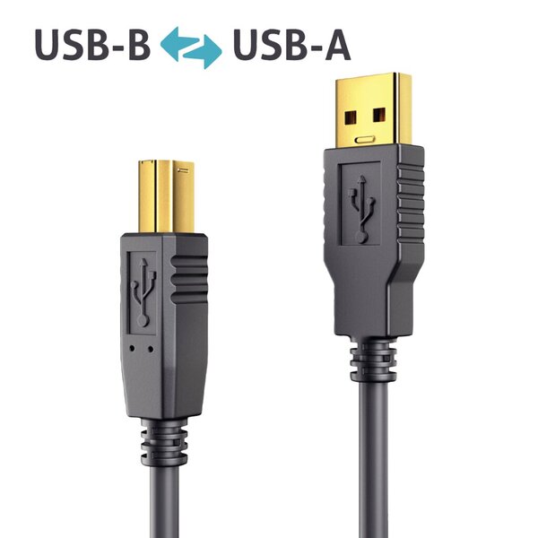 USB-2.0-Kabel, Aktiv, schwarz, 10 m, 480Mbps und 0,5A (max. 2,5W),