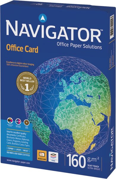 Navigator Office Card Kopierpapier A3 160g weiß sehr hohe Weiße