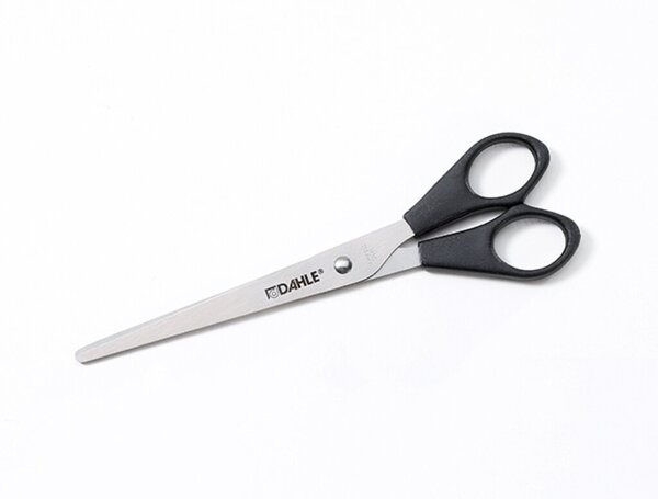 Dahle Papierschere 18cm, schwarzer ergonomischer Kunststoffgriff
