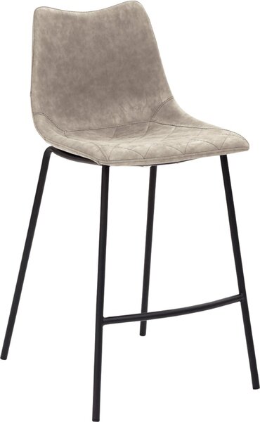 Tresenhocker 1175, 4-Fuß-Gestell schwarz, Kunstleder Vintage Look