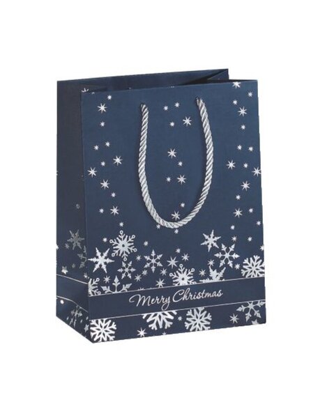 3 SIGEL Geschenktaschen Silver Snowflakes Motiv 17,5 x 23,0 cm