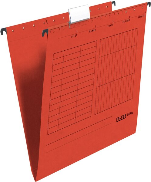 Hängemappe UniReg, rot 230g/m²-Kraftkarton, seitlich offen
