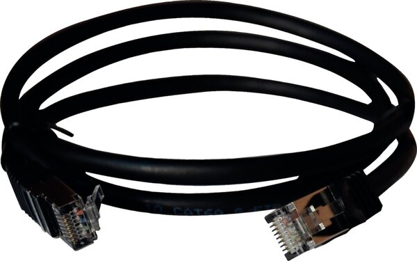 Patchkabel CAT 6A S/FTP, 1m, schwarz